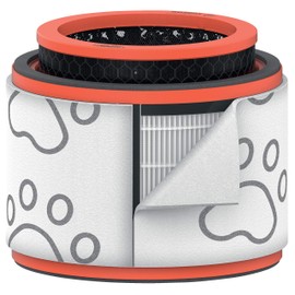 Leitz Trusens Pet 3-in-1 HEPA Filter Drum, Washable Prefilter, HEPA Filter, Carbon Filter, For Leitz Z-2000/Z-2500 Air Purifier, Captures Pet Odours, Dander, Pet Hair, Odours and VOCs, 2415129