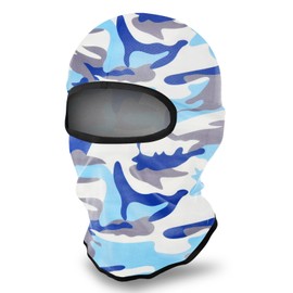 LONGKING Balaclava, Ski Mask, Balaclava for Men and Women, UV Protection, Windproof, Warm, Motorcycling, Snowboarding for Cycling, Outdoor Sports, Camo blue
