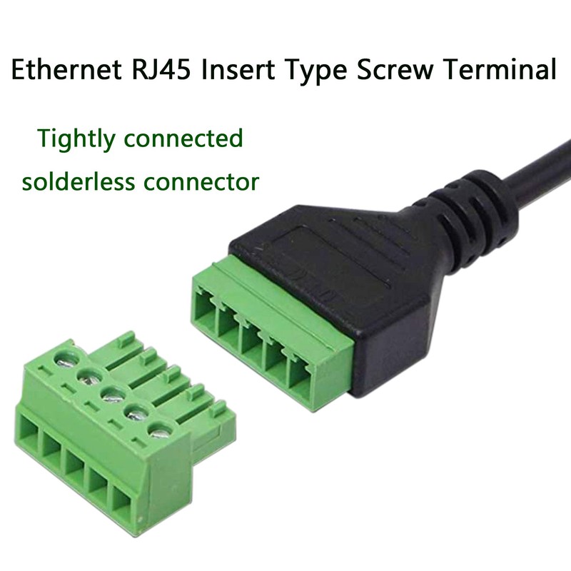 XMSJSIY RJ45 8P8C Female to 8 Pin Screw Terminal Adaptor,