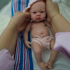 MYREBABY 12" Micro Preemie Full Body Silicone Baby Doll Girl Carina Lifelike Reborn Doll Surprice Children Anti-Stress