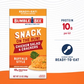 Bumble Bee Bumble Bee Snack On The Run Buffalo Chicken Salad with Crackers Kit, 3.5 oz (Pack of 12) - Ready to Eat, Spoon Included - Shelf Stable & Convenient Protein Snack