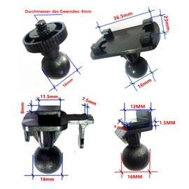 COZERI Car Suction Cup for Dashcam Holder, 7-Piece Set, 360 Degree Rotation, Universal Holder for Vehicle Video Recorder, Compatible with Dashcam, GPS, Action Camera, Windscreen & Dashboard