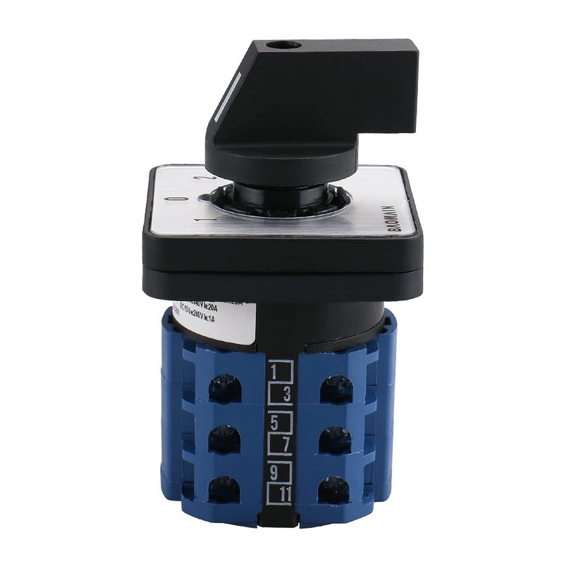 Baomain 660V 20A On-Off-On 3 Positions 12 Terminals Changeover Control