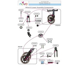 Wheel 6" GROOVED for NOVA 4202C/4203/4207/4208 & Old Style 4202 (Includes Bearings) (Light Grey) - P42052