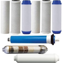 COMPLETE 6 STAGE REVERSE OSMOSIS FILTERS 2 SETS ALKALINE IONIZER 50 GPD MEMBRANE