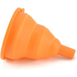 daycount 3pcs Mini Gel de silicona Embudo plegable Hopper Utensilios de cocina plegable, Multi colores, Anaranjado, 1