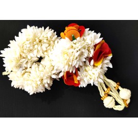 Pretty Charming Artificial Hair Gajra Band (Set of 2 with red & yellow)