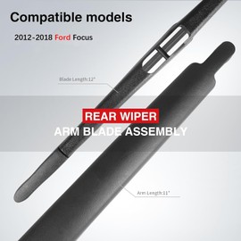 OTUAYAUTO Replacement for Ford Focus 2012-2018 SE ST RS Rear Windshield Back Wiper Arm Blade Set OEM CV6Z-17526-C