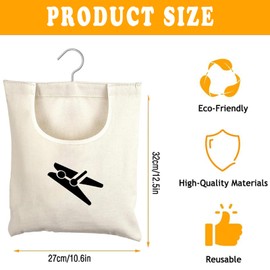 Dilightnews Clothes Peg Bag, Peg Bag for Clothes Pegs, Clothes Pegs Bag, for up to 100 Clothespins, Clothes Peg Holder with Hanging Hook for Home Use