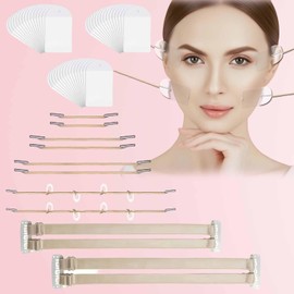 Mix Box Face Tape Lifting Invisible, Facelift Band, Neck Tape Lifting Invisible,Instant Face Lift,Wrinkle Tape,Jowl Lift,Cord Lifter,Sagging Skin Facial Lifting Stickers 60PCS+4PCS