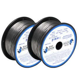 Blue Demon E71T11 X .035” X 2 LB X 2 Pack MIG/GMAW Gasless Flux Core Carbon Steel Welding Wire, All Position, Easy Slag Removal, Formulated to Provide Porosity-Free, X-Ray Quality Welds