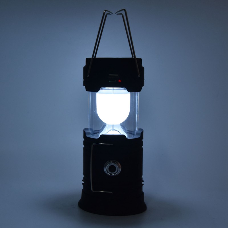 LED Solar Camping Light 18650 Battery USB Rechargeable Camping Light