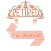 Papoopy Retirement Party Decorations with Tiara and Sash for Women,