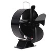 Heat Powered Stove Fan Aluminum Alloy 4 Blades Strong Wind