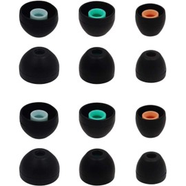 BLUEWALL Ear Tips eartips Earbuds Tips Compatible with Sony WF-1000XM5, Fit in Case Earbuds Slicone Tip Compatible with Sony WF-1000XM5 6 Pairs SML Black