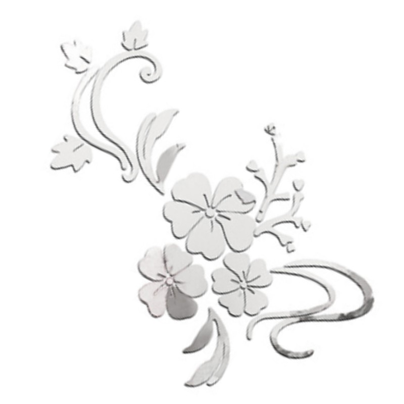 Acrylic Mirror Wall Sticker Removable 3D Wall Decal for Living