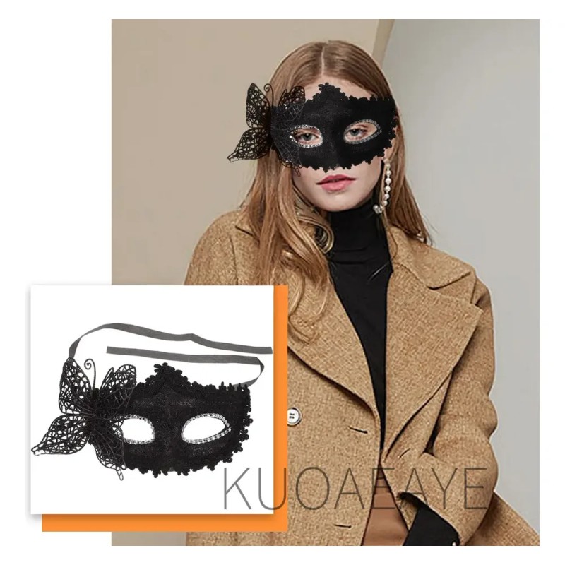 Pack de 2 Antifaces de Mariposa para Pareja, de Plástico,