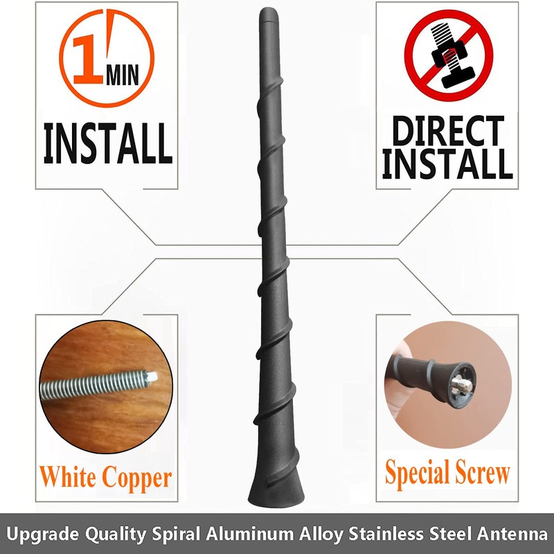 8 Inch Antenna for Jeep Cherokee (2014-2022), Jeep Grand Cherokee
