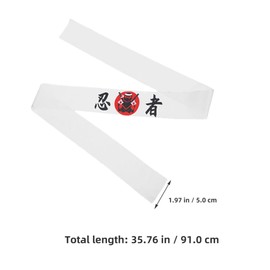 FRCOLOR Pack of 3 Ninja Headbands, Ninja Karate Headbands, Japanese Headband, Sushi Cooking Accessories, Karate Training Headbands for Men and Women