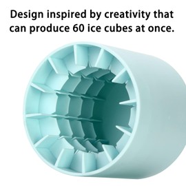 BECROWM Ice Cube Trays 2PCS,Silicone Ice Cube Molds, crushed ice maker cup,Cylinder Ice Cube Maker Cup,Easy Release Ice Cup,Holds to 60 Ice Cubes Portable Ice Bucket Mold