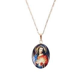 Nuestra Fe Saints necklace for women made with real pressed flowers 0.925 silver - Virgen de guadalupe necklace - Angel necklaces, Sterling Silver, No Gemstone