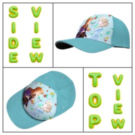 HOVUK Baseball Caps with Velcro Closure, Adjustable Polyester and Cotton Hats for Sun Protection, Sun Hats for Kids Girls 3+ Years, My Little Pony (Dash)
