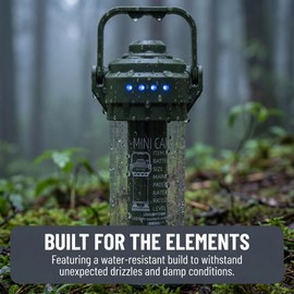 USB Rechargeable Camping Lantern, LED Camping Lights 3 Colors 6 Modes, Mini 2-in-1 Portable Outdoor Emergency Light & Flashlight for Hiking & Power Outages, Tent Lighting Essential Gear with Lanyard