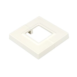 Pack of 2 Single Heating Pipe Rosette for Stand Consoles, Various Sizes, Pipe Cover, Cover Rosettes, Trim, Radiator Rosettes, Plastic, White (Hole: 20 x 20 mm)