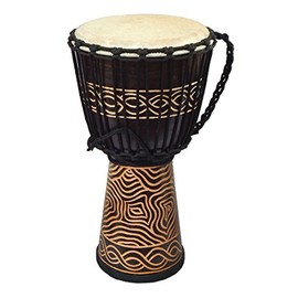 Djembe Standard Linecarv, 16" tall, 8" head, NK047