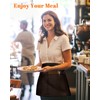 Slohif Reversible Server Apron with 6 Pockets - Waist Apron