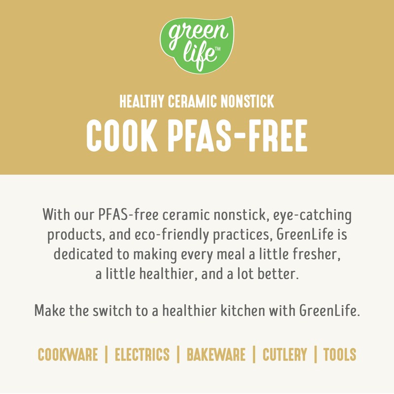 GreenLife 6QT Slow Cooker, Non-Toxic PFAS-Free Ceramic Nonstick Removable Interior