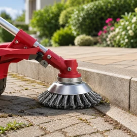 Steel Wire Weed Brush Trimmer Head for Garden Cleanup – Durable Rotary Wheel for Grass Edges, Paths and Yard Maintenance
