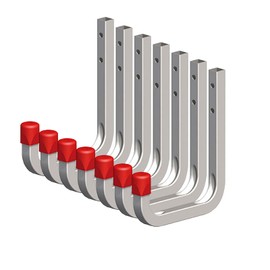 Secotec 7 x Universal Hooks Galvanised 80 x 120 mm Load Capacity 45 kg Cellar Hooks All-Purpose Hooks