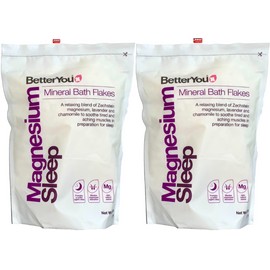 BetterYou Magnesium Sleep Aching Muscles Mineral Bath Flakes 2.3lb Lot of 2 Bags