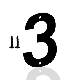 5 Inch Metal House Numbers Letters, Black House Address Letters, Outdoor Mailbox Numbers, Modern Metal Address Number Letter for Homes, Apartments, Farms, Outside (3)