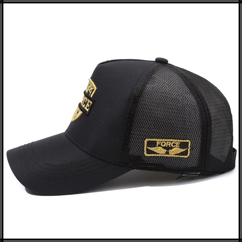 White Fang CZA027 Embroidered Mesh Cap, Casual Design, Stylish, Men's,