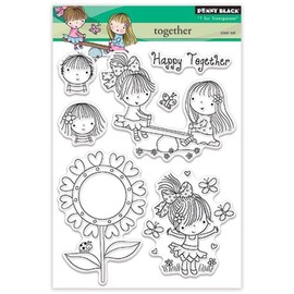 Penny Black Clear Stamps 5 x 7-inch Together, Acrylic, Multicolour, 0.38x13.97x22.86 cm