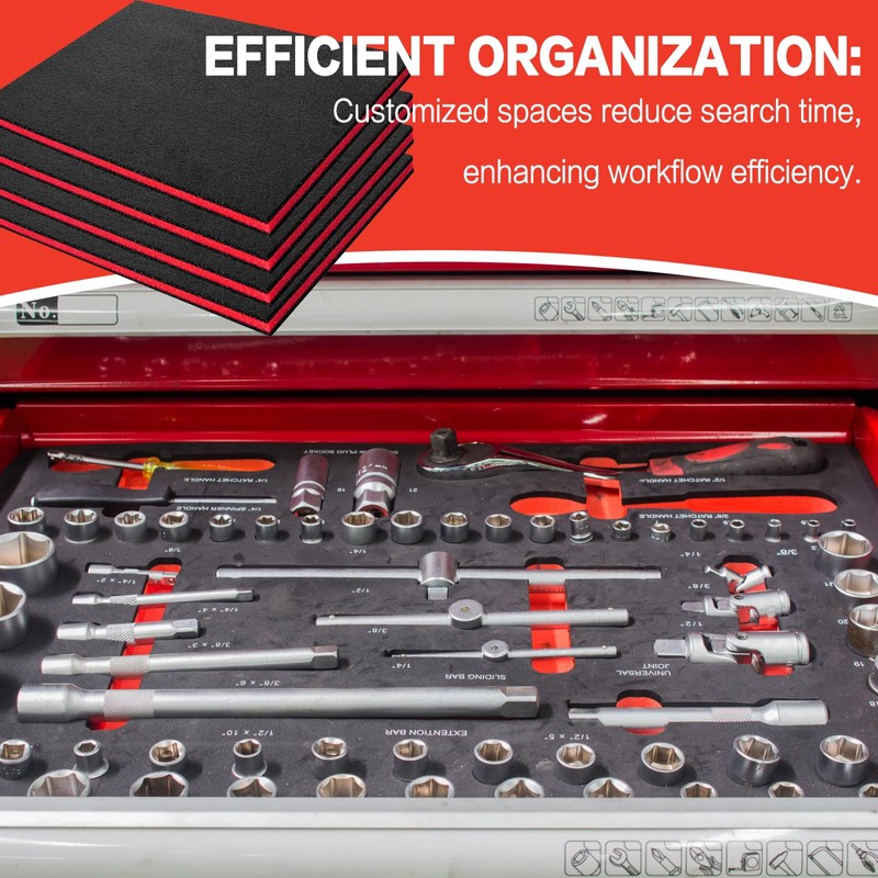 4 Pack 17 X12 X 1 Inch Tool Box Foam,Tool