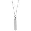 Dolity Capsule Pendant Necklace Silver Stainless Steel Cremation Urn Jewelry