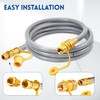GasSaf 8 FT 1/2" ID Natural Gas Hose with Quick