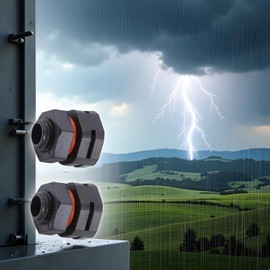 2 Pcs Dustproof Waterproof IP68 Breather Screw Air Vent – M12x1.5 Pressure Reducing Valve, Lighting Breather Plug for Moisture and Pressure Control, Venting Screw for Outdoor Electrical Enclosures