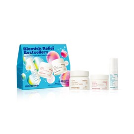 INNISFREE Blemish Relief Bestsellers, 30% savings, Korean Skincare Set with Jelly Moisturizer, Clay Mask & Retinol Serum, for Pores, Oil Control, Post-Acne Marks, K-Beauty Gift Set