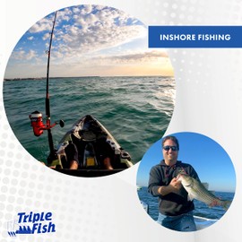 Triple Fish Monofilament Leader, 60 lb / 27.2 kg Test, .031 in / 0.80 mm Dia, Clear, 50 yd / 46 m