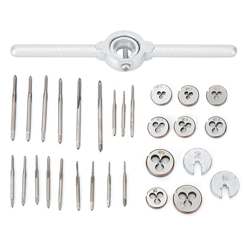 31pcs/set Metal Screw Tap & Die Set External Thread Cutting