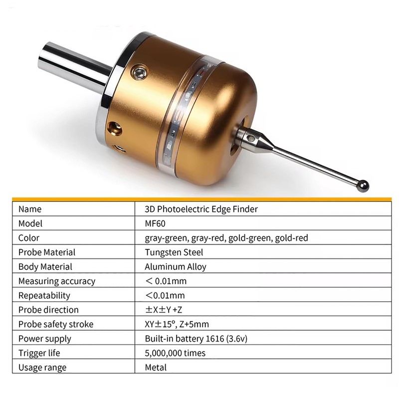 RATTMMOTOR Edge Button, 3D Photoelectric Edge Finder, 3D Button Edge