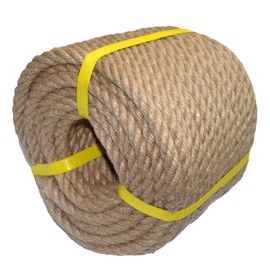 100% Natural Jute Rope Hemp Rope (1/2 in x 100 ft) Strong Jute Twine for Crafts Gardening Hammock Decorating