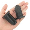 ITROLLE 4PCS Black Square Caster Socket Sleeve Plastic Caster Sleeve