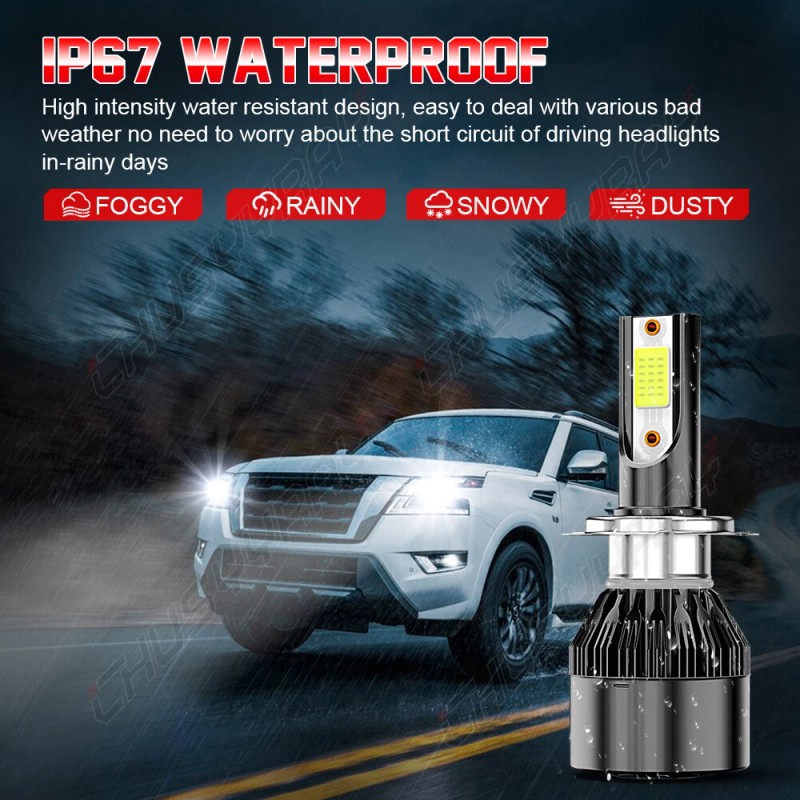 CHUSYYRAY 2X H7 Super Bright LED Headlight Bulbs Conversion Kit