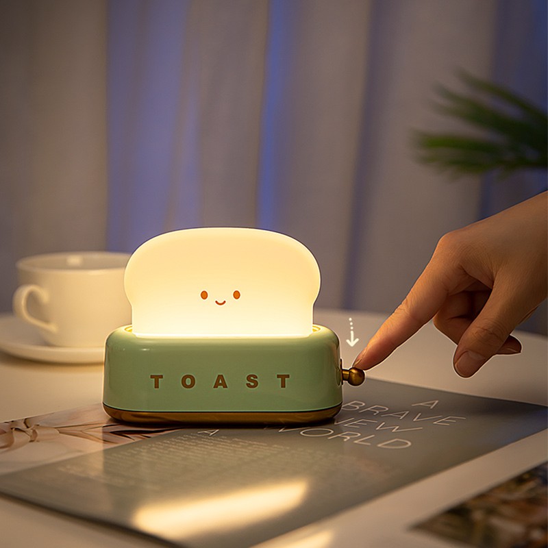 LED Bread Emotion Machine Night Light Eye Protection Portable Imitation