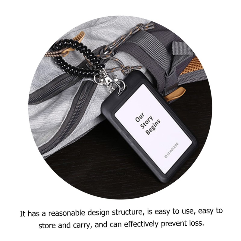 KONTONTY Keychain Loop Keychain Set 3pcs Spring Stretchy Coil Retractable